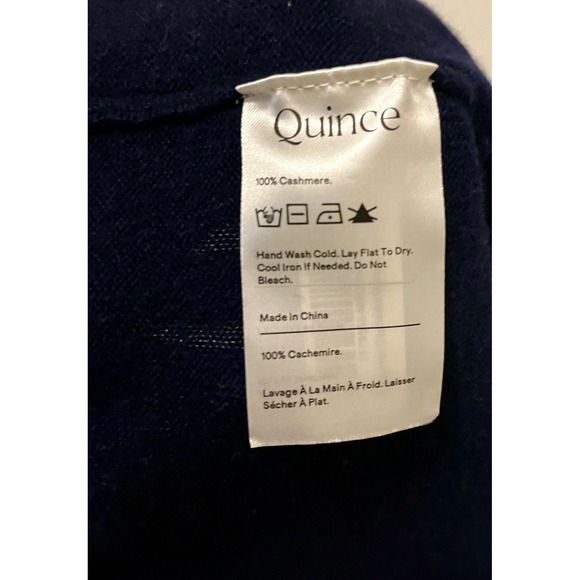 Quince Cashmere Jogger Sweatpants True Navy L NWOT Lounge Luxe - Picture 7 of 8